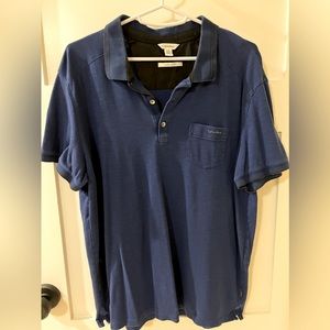 Calvin Klein Liquid Cotton Polo - Large Blue used